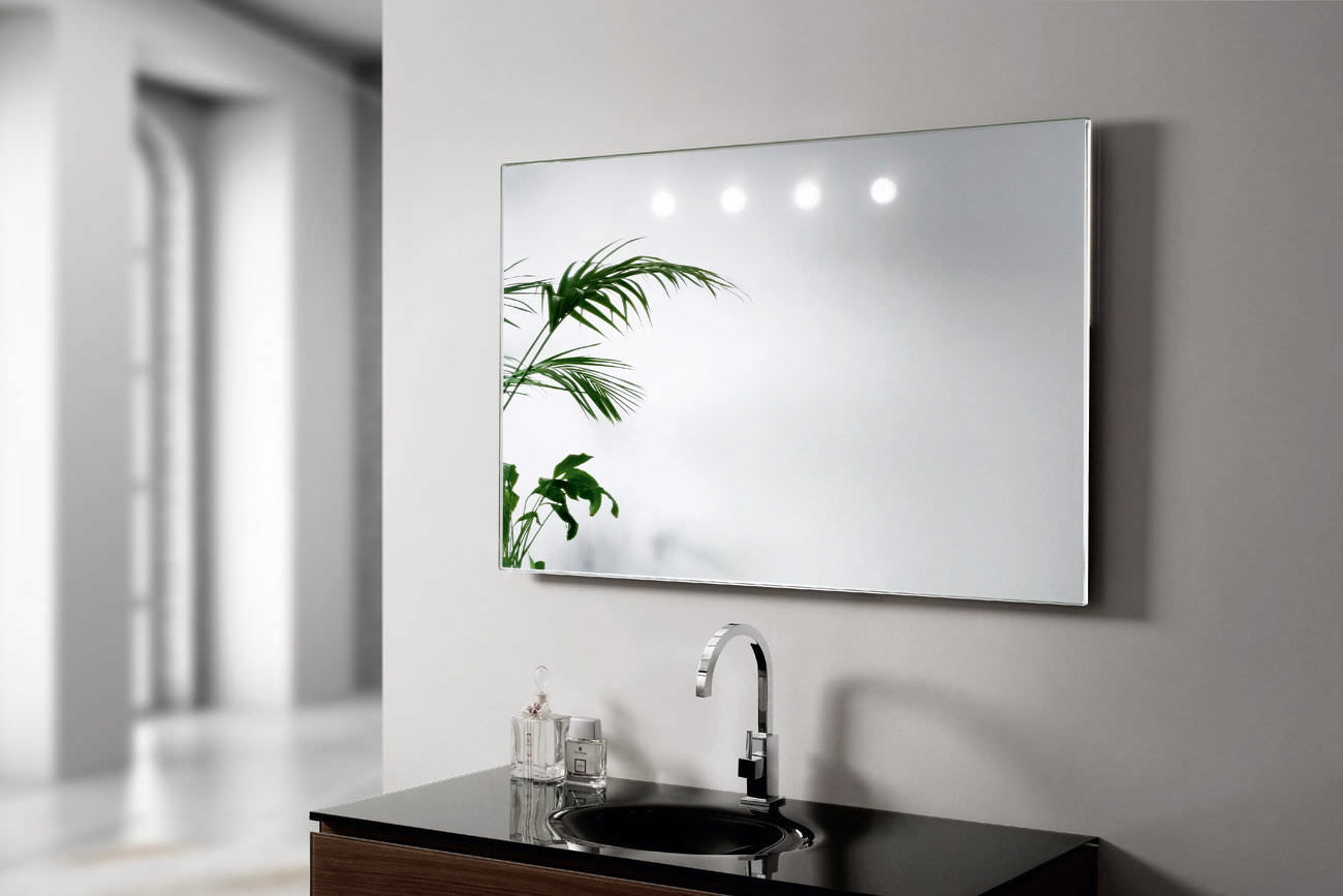Wall Mounted Mirror wall-mounted mirror / contemporary / rectangular / round - argento Wall Mounted Mirror wall-mounted mirror / contemporary / rectangular / round - argento