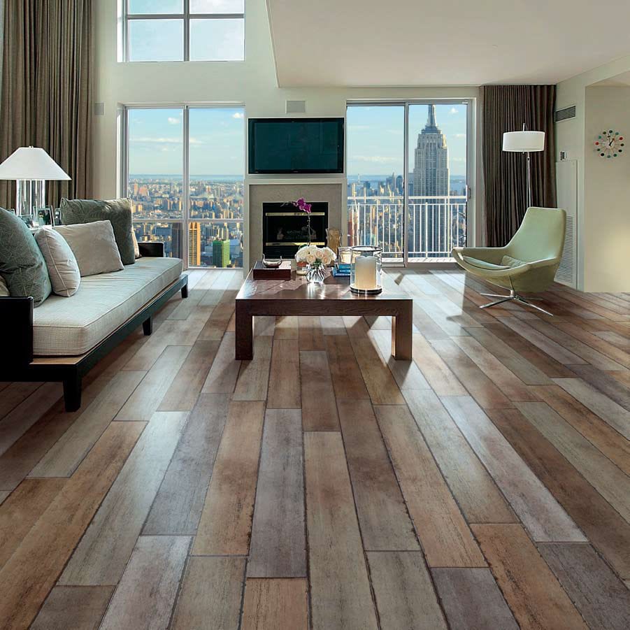 Living Room Tile Floor Porcelain Stoneware Matte WOOD