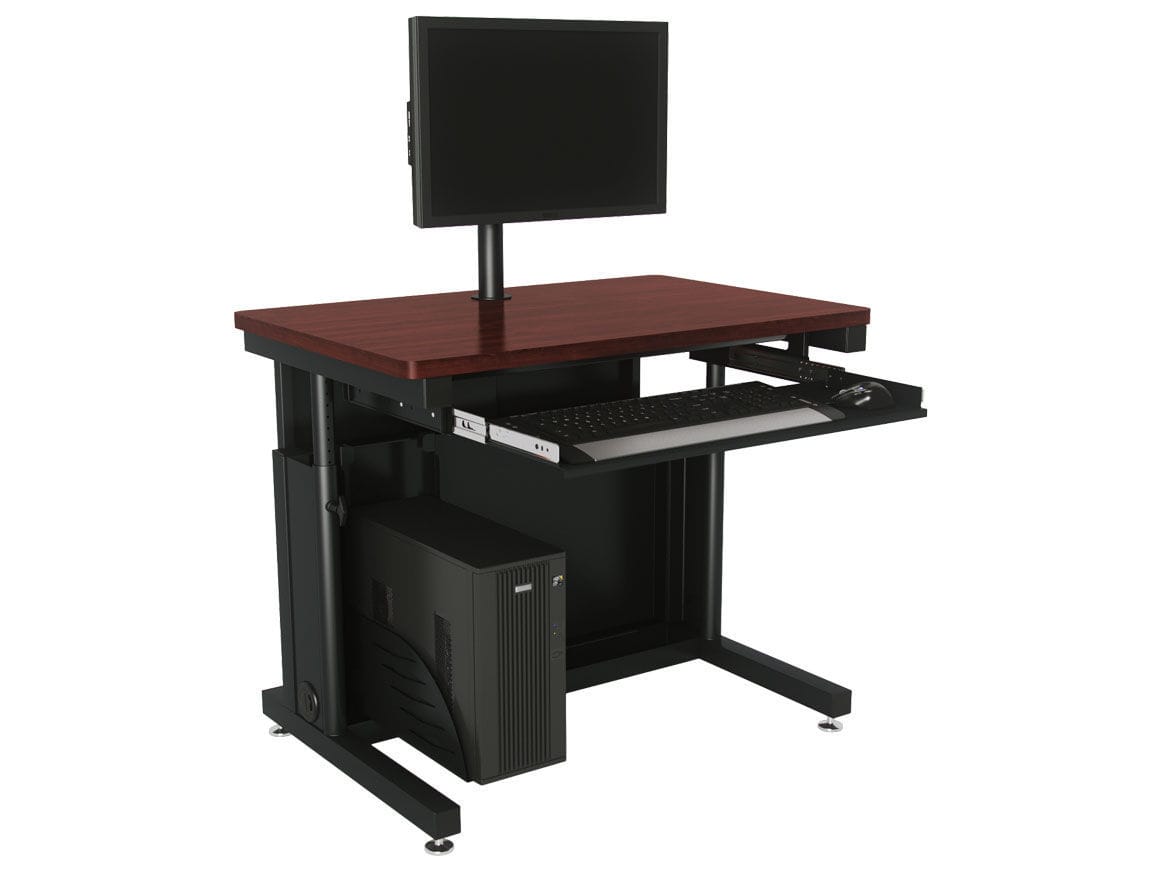 contemporary computer table powder coated steel rectangular commercial - Adjustable Height Computer Desk contemporary computer table powder coated steel rectangular commercial - Adjustable Height Computer Desk