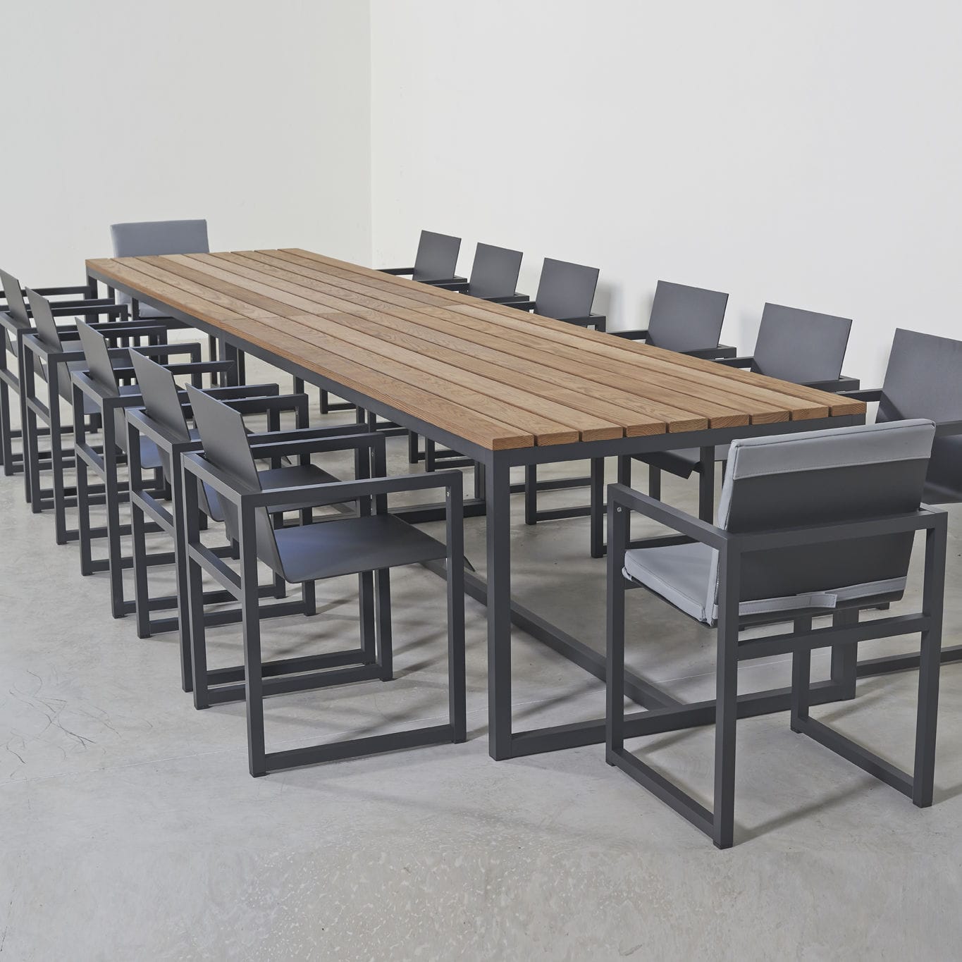Contemporary Dining Table Ash Aluminum Rectangular Spikes Contemporary Dining Table Ash Aluminum Rectangular Spikes