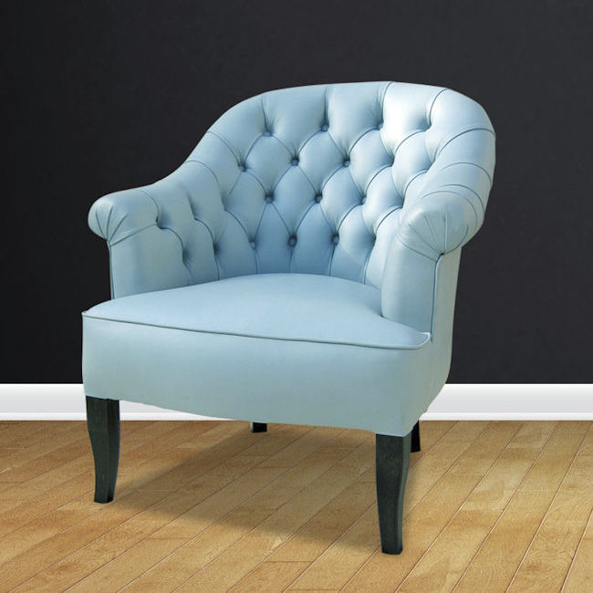 Traditional Armchair Leather Aud Blue Lord Kingsgate Traditional Armchair Leather Aud Blue Lord