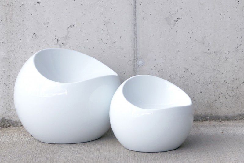 Contemporary chair / childs / made from recycled materials / abs ... Ball chair finn stone