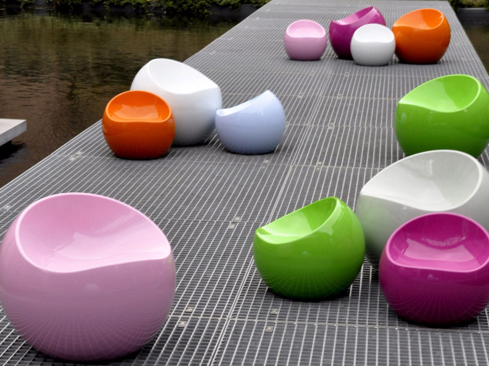 Contemporary chair / childs / made from recycled materials / abs ... Ball chair finn stone