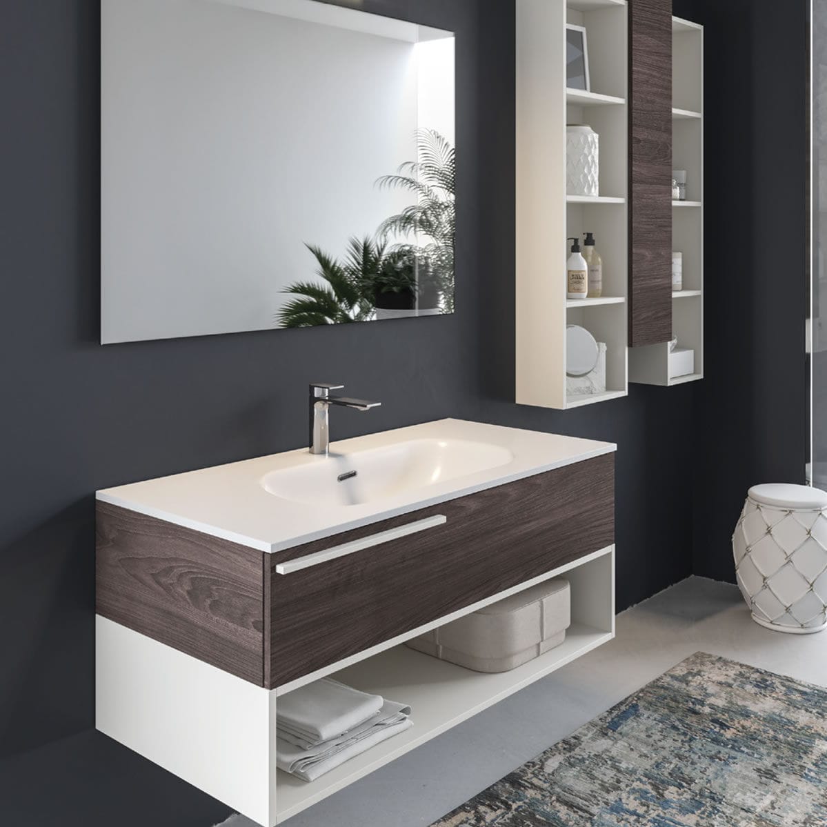 Wall Hung Washbasin Cabinet XIL C 07 LASA IDEA Melamine