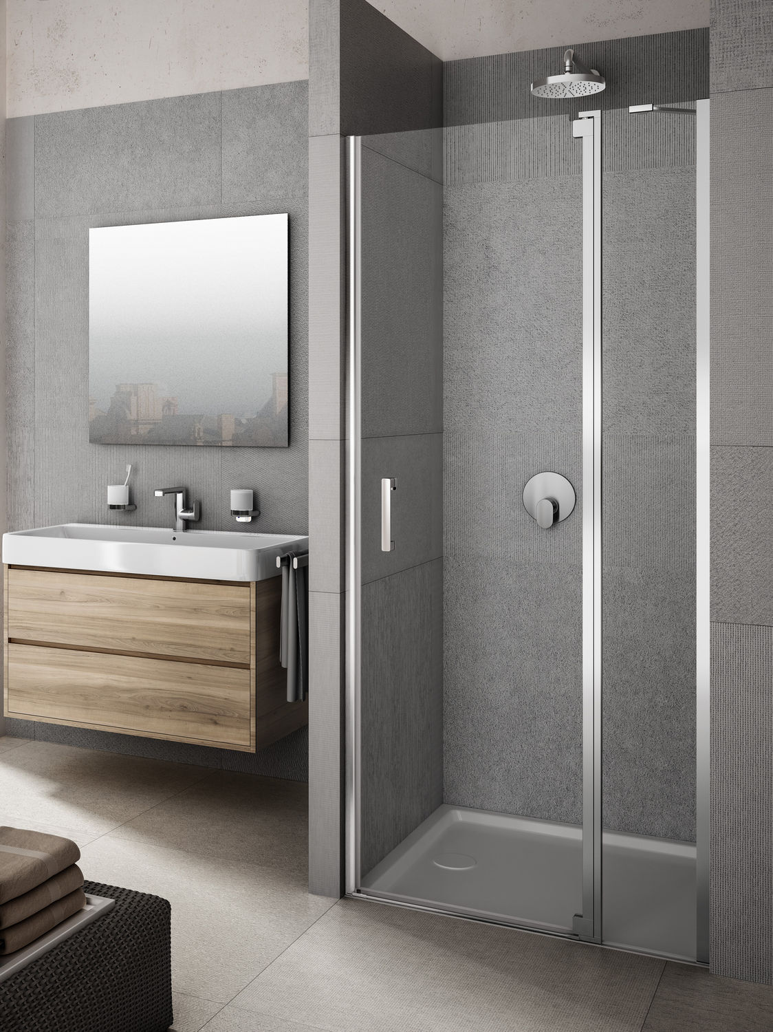 Glass Shower Cubicle Jn Provex Aluminum With Pivot Door