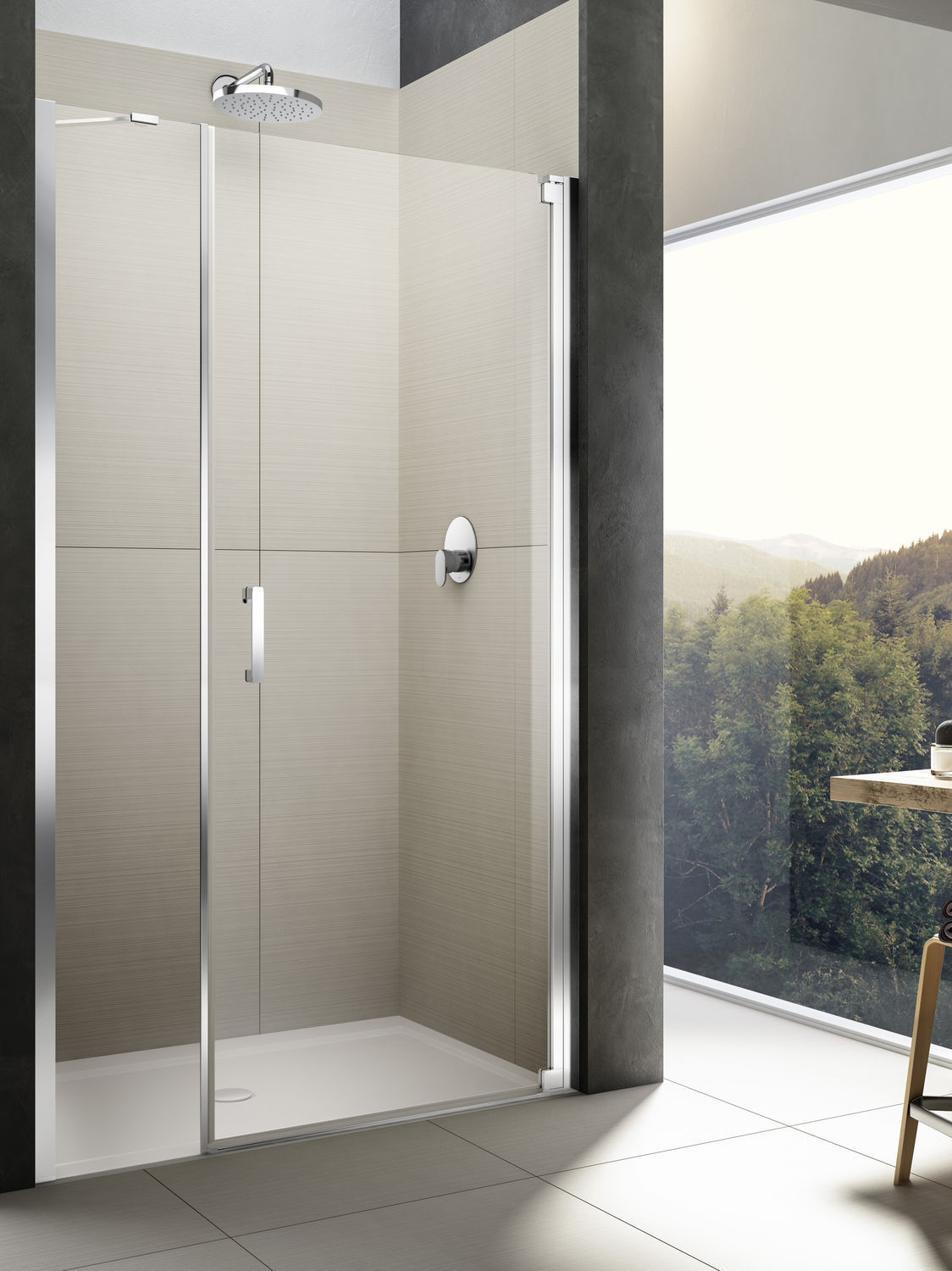 Glass Shower Cubicle Ji Provex Aluminum With Pivot Door