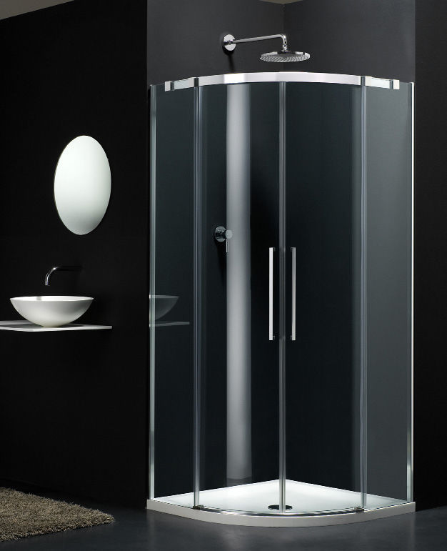 Glass Shower Cubicle SR PROVEX Aluminum With Sliding Door Corner