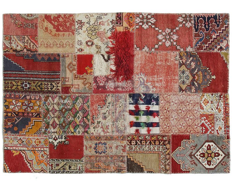 Oriental rug / patchwork / wool / rectangular - 1037