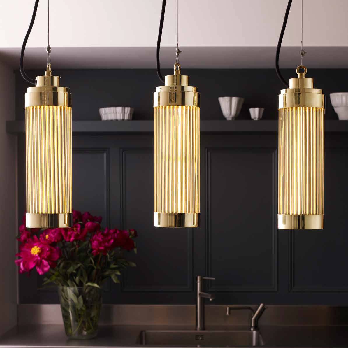 Pendant Lamp Contemporary Glass Chromed Metal Pillar Pendant Lamp Contemporary Glass Chromed Metal