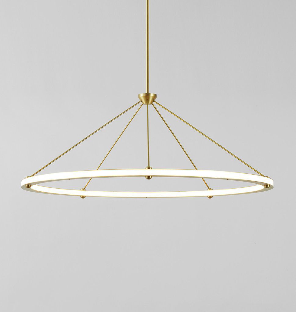 Pendant Lamp Contemporary Acrylic Steel Halo Circle By Paul Pendant Lamp Contemporary Acrylic Steel Halo Circle By Paul Loebach