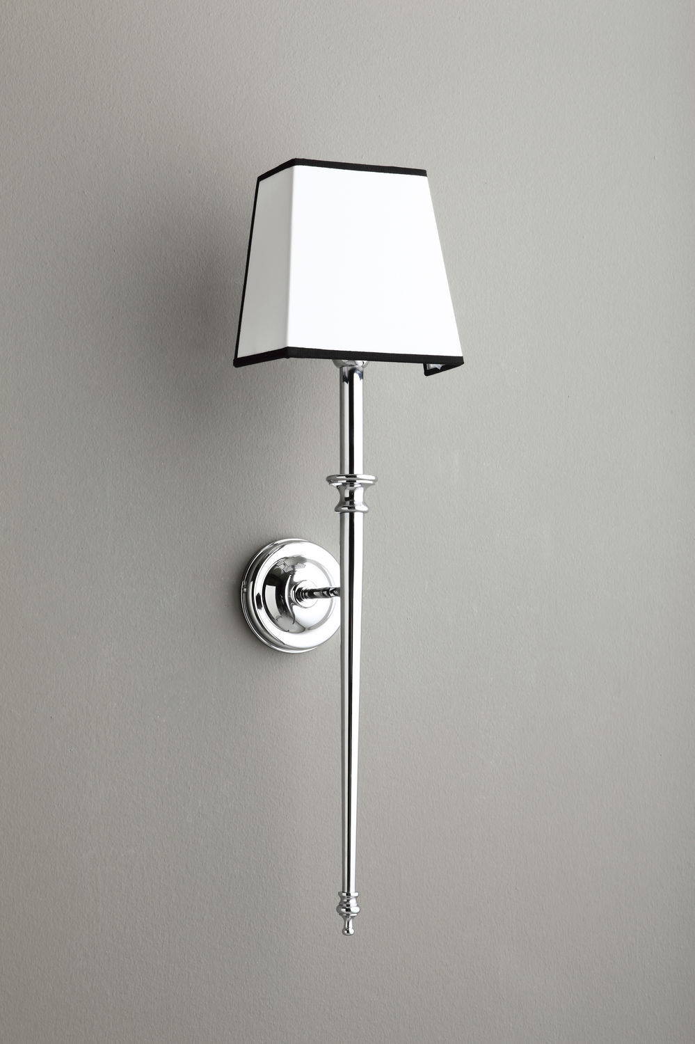 traditional wall light fabric chromed metal incandescent 4