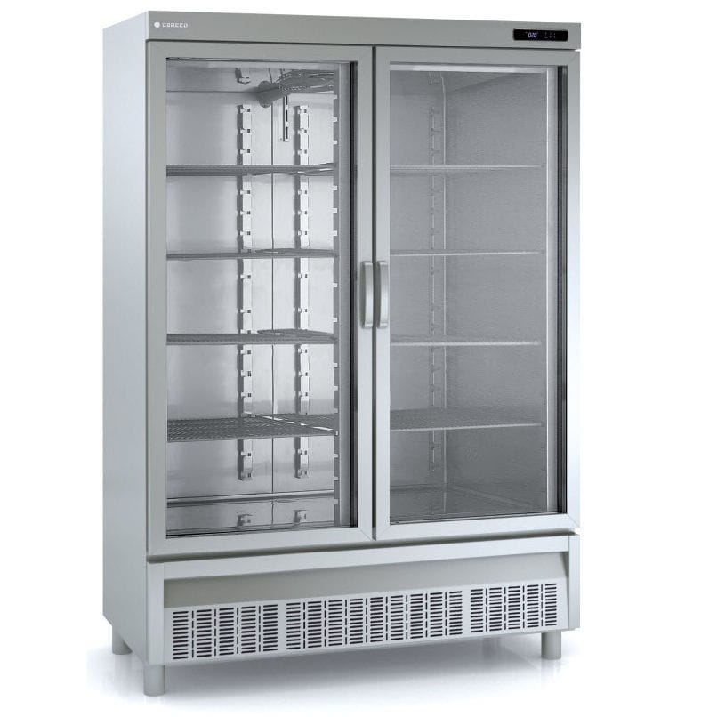 Double Door Refrigerator Acrv Coreco Commercial Glazed Inox