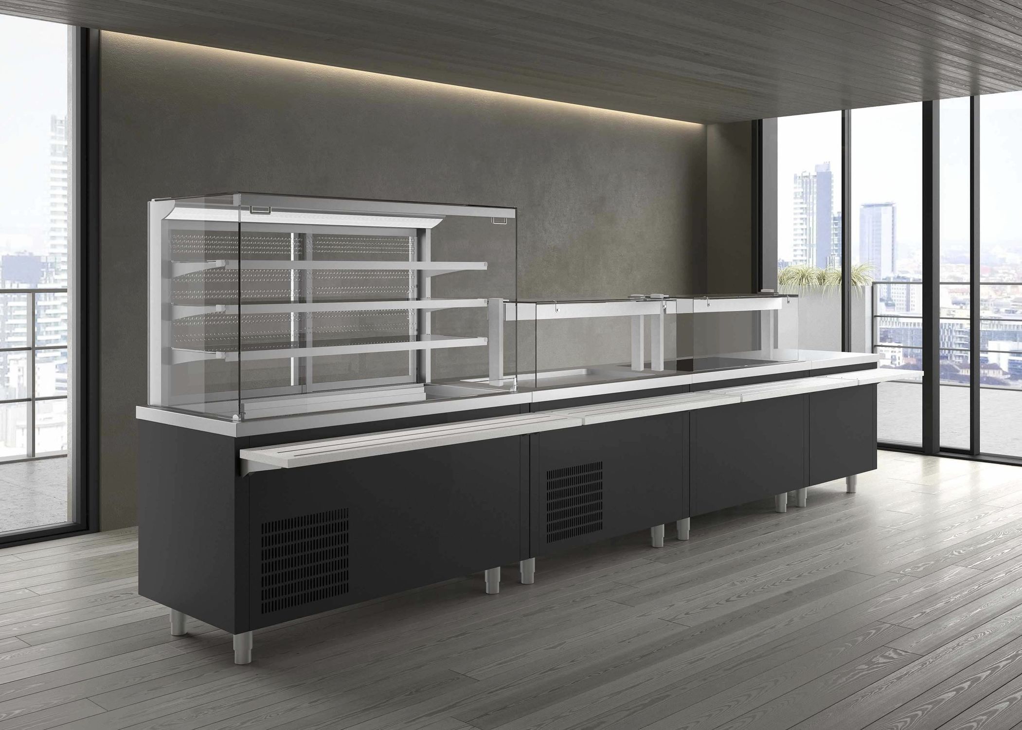 Counter Refrigerated Display Case Self Cube Emainox Srl For Shop