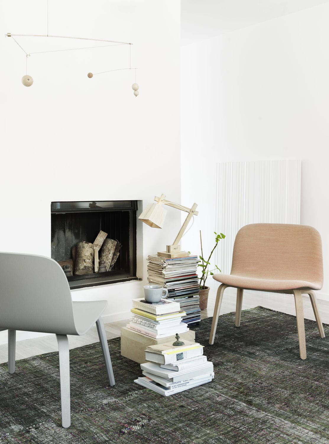 contemporary fireside chair fabric leather oak visu by mika