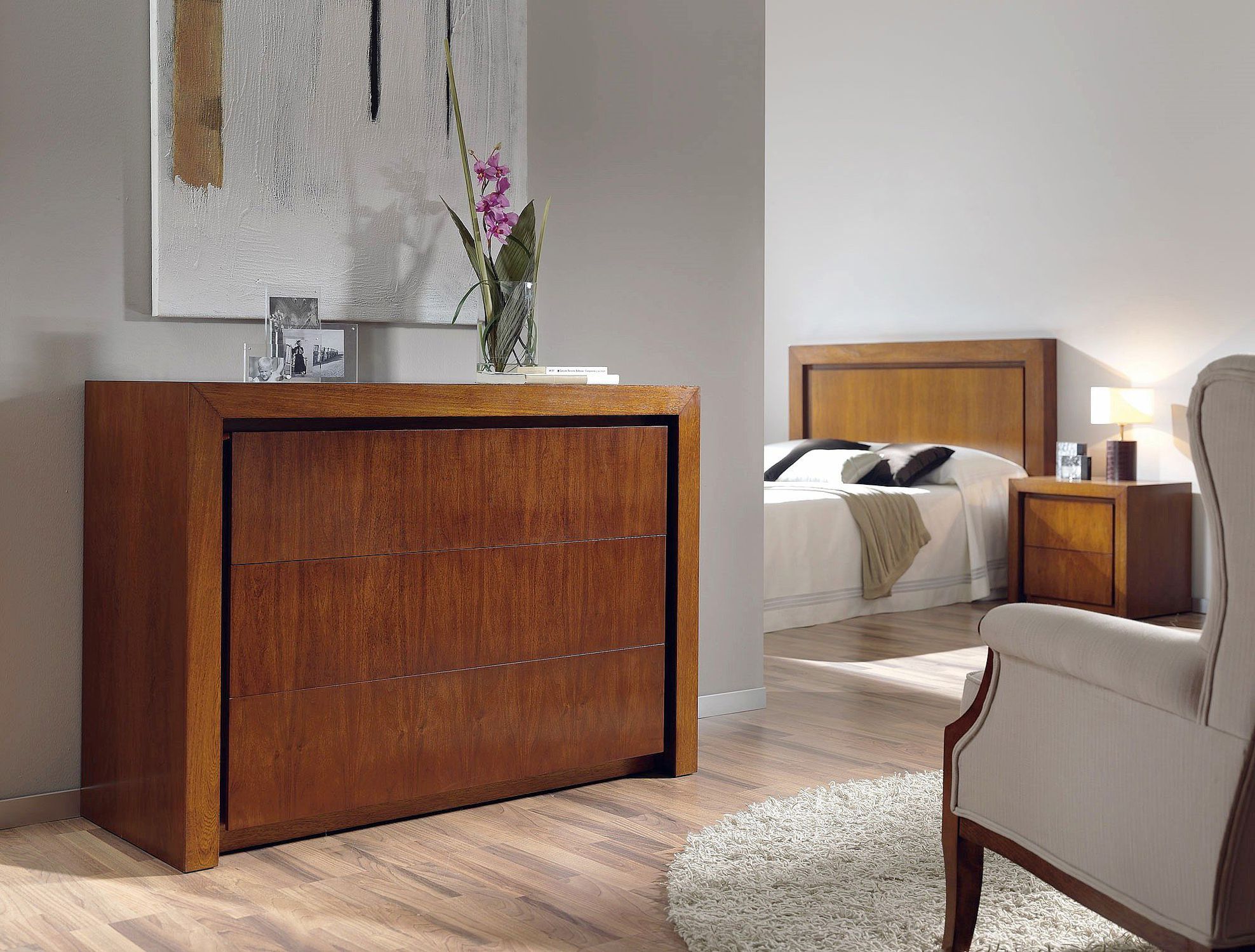 Contemporary Chest Of Drawers Walnut Beech T 739 Artesmoble
