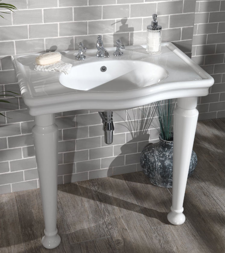 Free Standing Washbasin Loxley Aqua Prestige Porcelain Hole