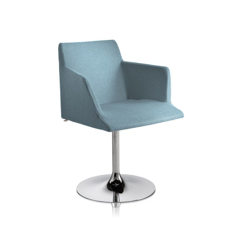 Contemporary Armchair Fabric Steel Central Base Bloom T P By Contemporary Armchair Fabric Steel Central Base Bloom T P By Dario Delpin
