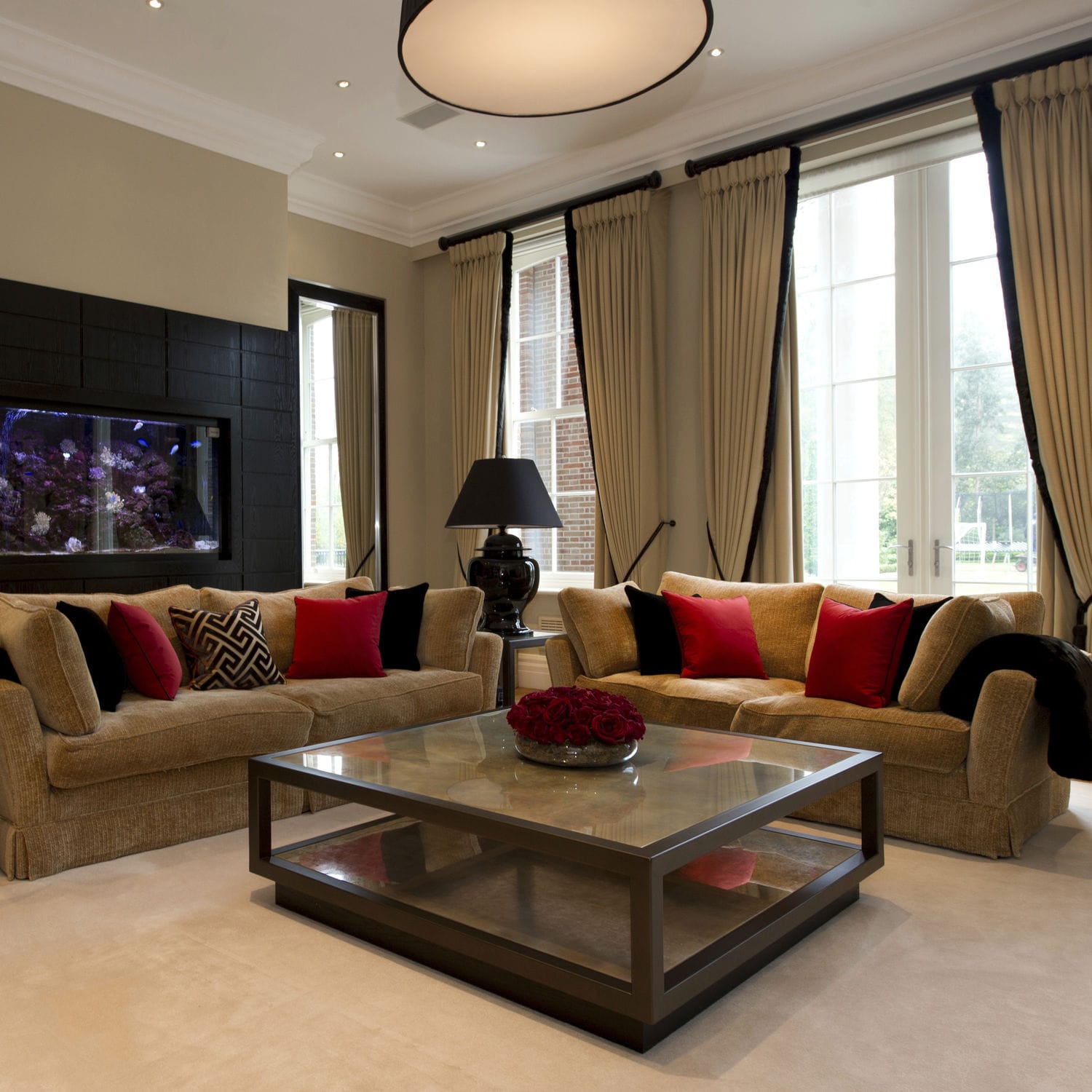 Contemporary Coffee Table Oak Glass Bronze Infinity Decorus Contemporary Coffee Table Oak Glass Bronze Infinity