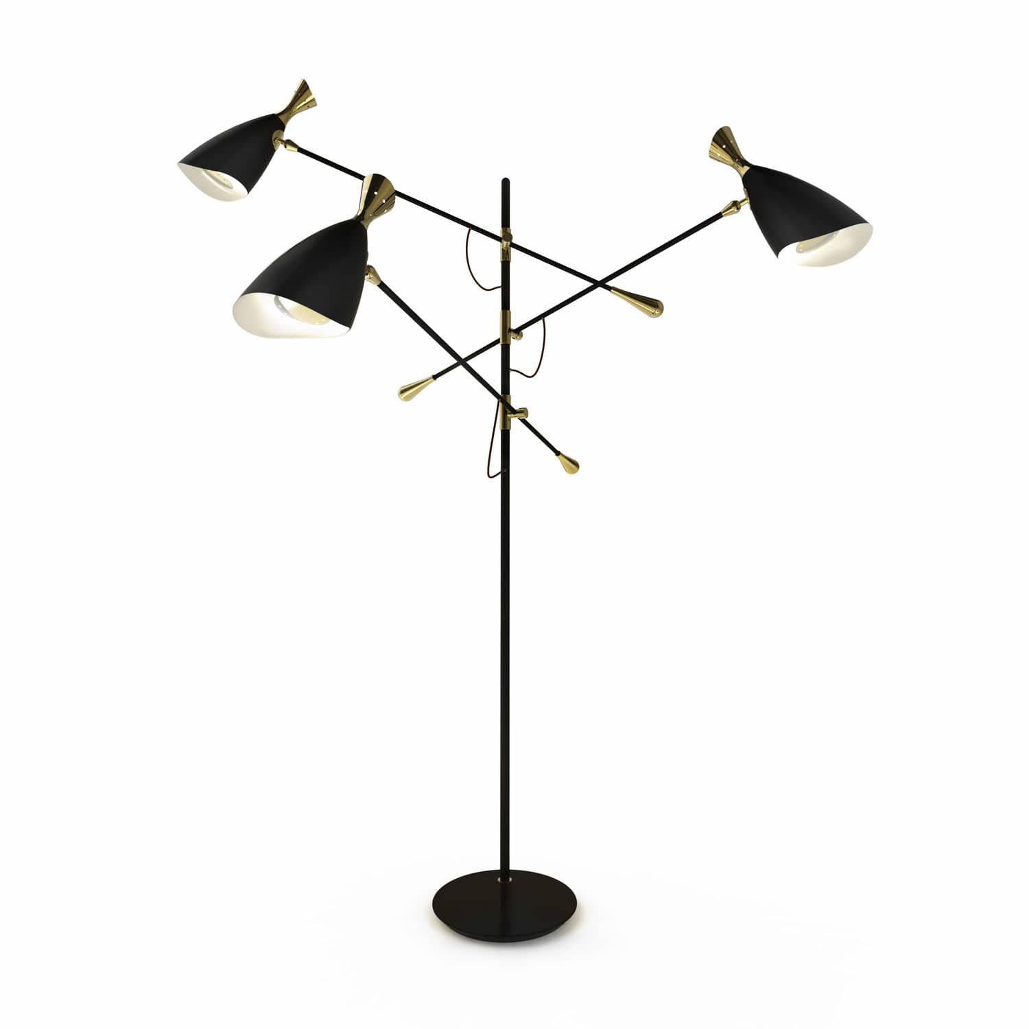 Floor Standing Lamp Contemporary Aluminum Brass Duke Floor Standing Lamp Contemporary Aluminum Brass