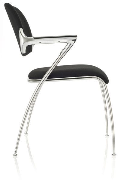 Contemporary visitor chair / with armrests / upholstered / stackable ... Contemporary visitor chair / with armrests / upholstered / stackable ...