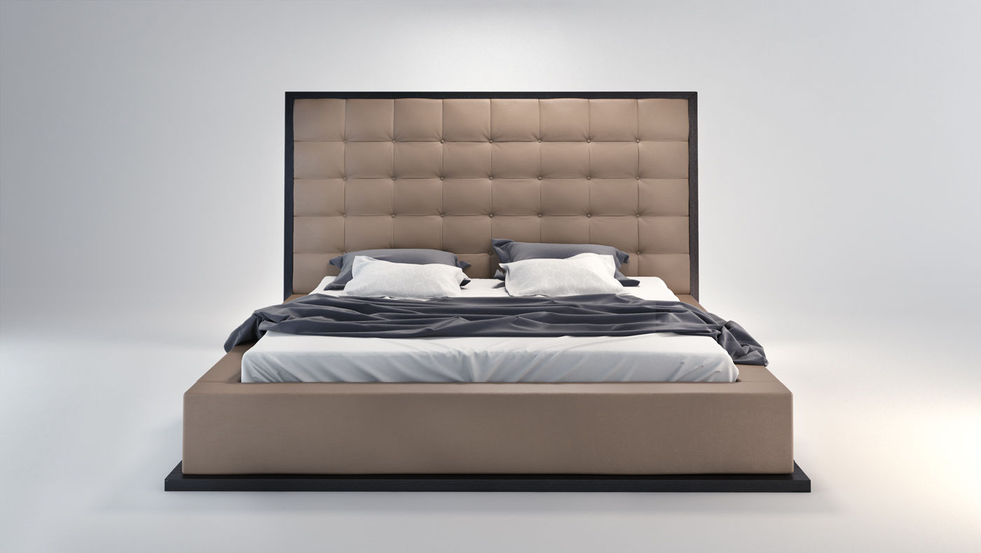 Double Bed Contemporary Leather Upholstered Ludlow Queen - Double Bed Contemporary Leather Upholstered Ludlow Queen Modloft double bed contemporary leather upholstered ludlow queen - double bed contemporary leather upholstered ludlow queen modloft