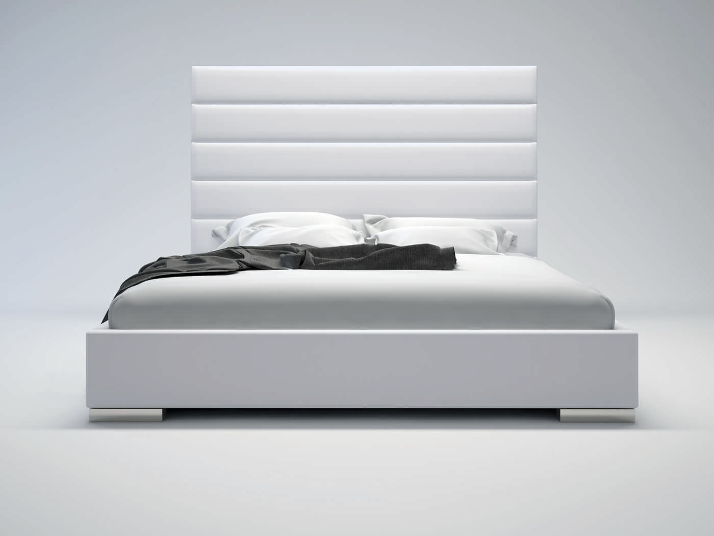 Double Bed Contemporary Leather With Upholstered Headboard - Double Bed Contemporary Leather With Upholstered Headboard Prince Queen Modloft double bed contemporary leather with upholstered headboard - double bed contemporary leather with upholstered headboard prince queen modloft