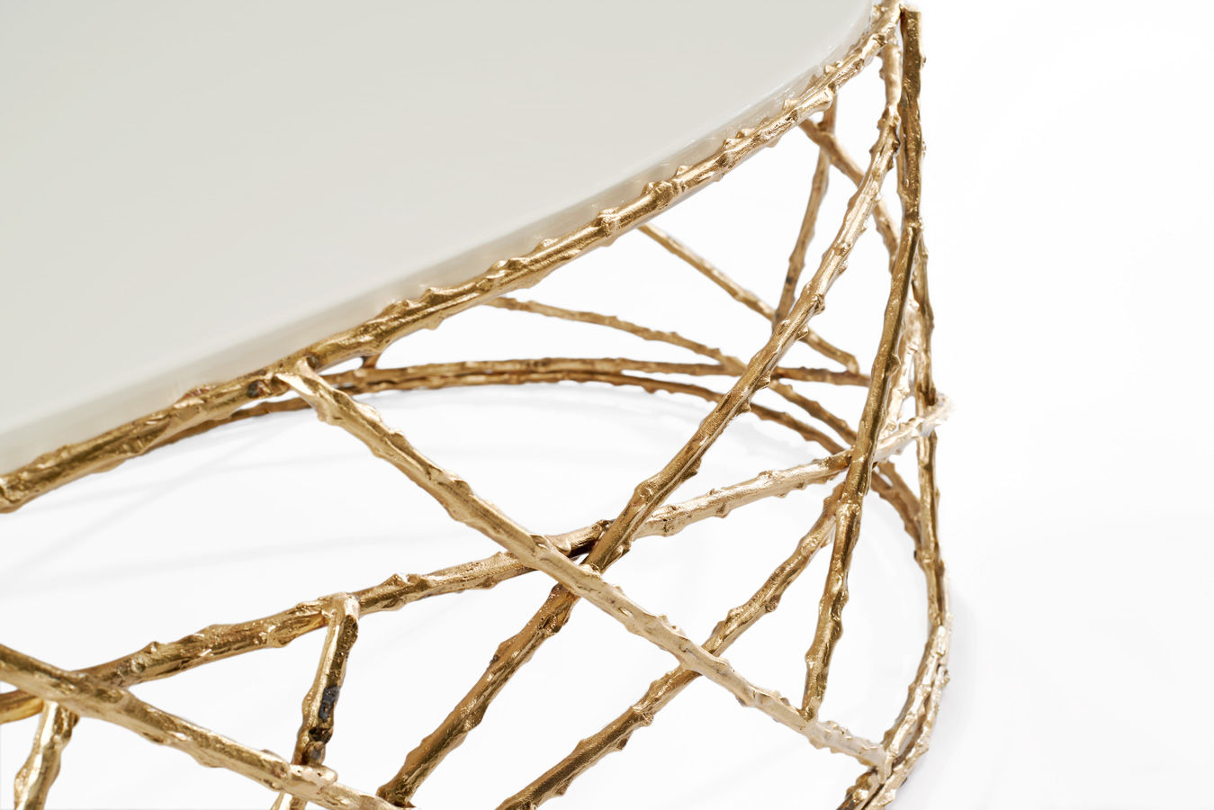 contemporary coffee table / brass / oval - rosebush - ginger contemporary coffee table / brass / oval - rosebush - ginger