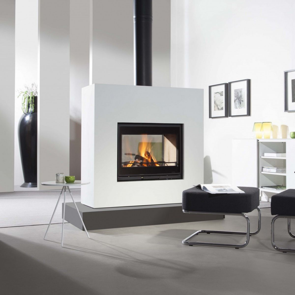Woodburning Fireplace Contemporary Closed Hearth Doublesided Woodburning Fireplace Contemporary Closed Hearth Doublesided