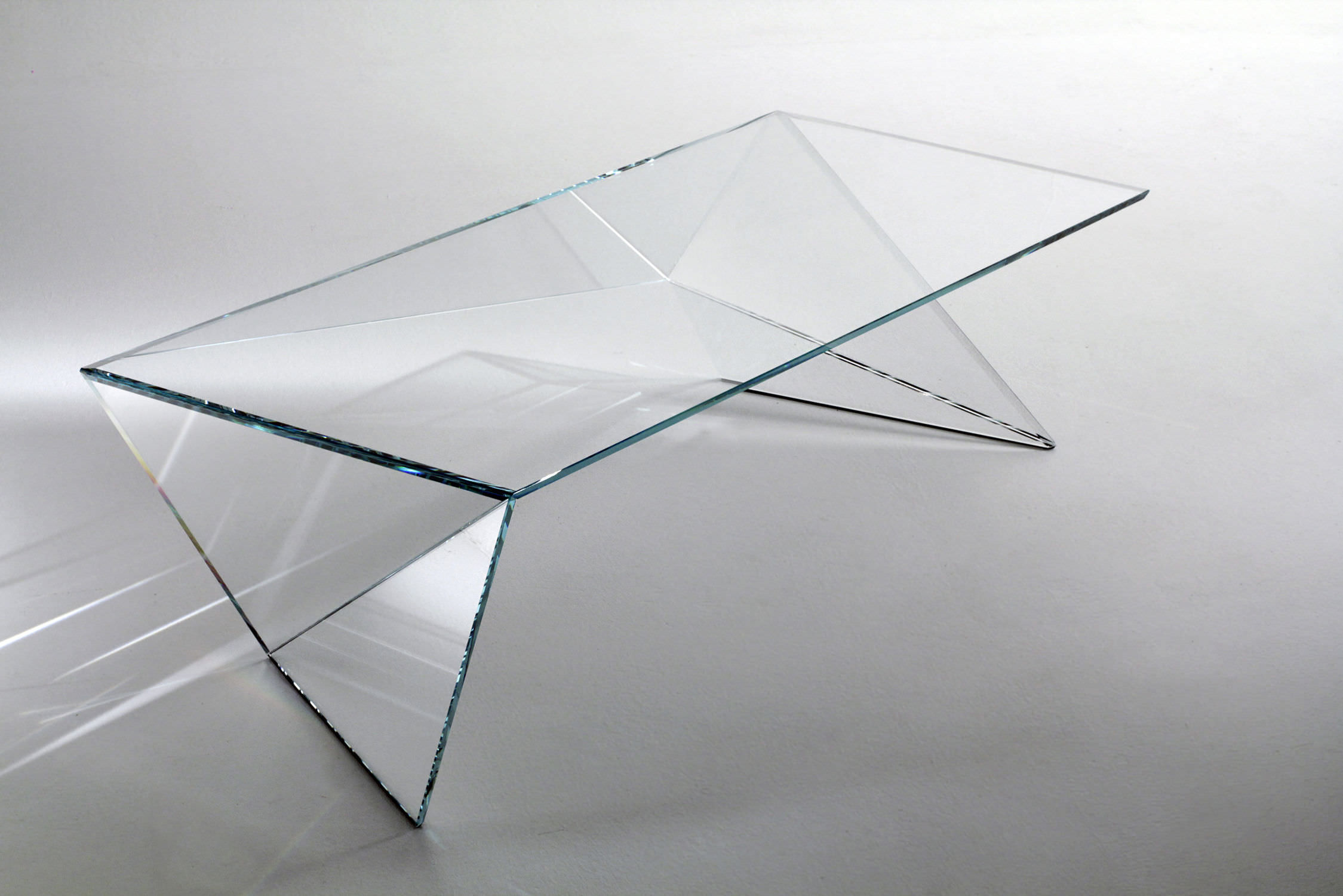 Contemporary Coffee Table Glass Rectangular Origami Limited Contemporary Coffee Table Glass Rectangular