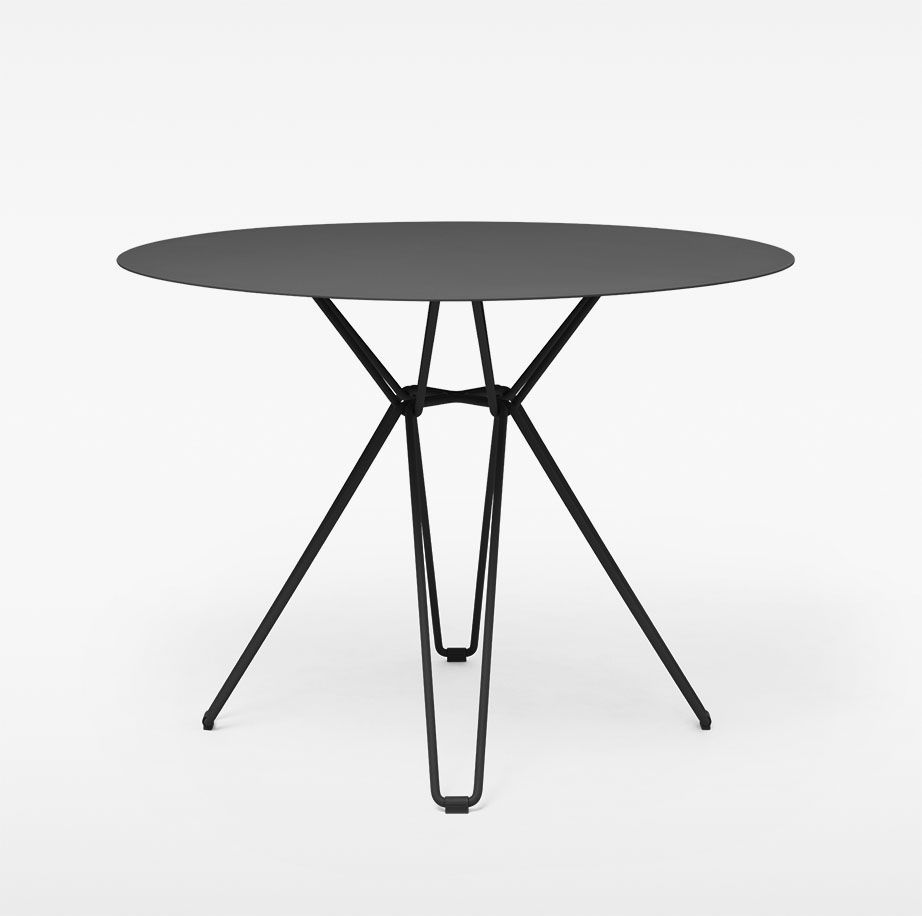 Contemporary Dining Table Galvanized Steel Laminate Round Contemporary Dining Table Galvanized Steel Laminate Round Tio