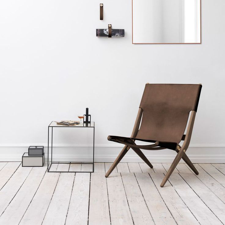 Scandinavian Design Chair Folding Oak Leather Saxe By Len Scandinavian Design Chair Folding Oak Leather Saxe