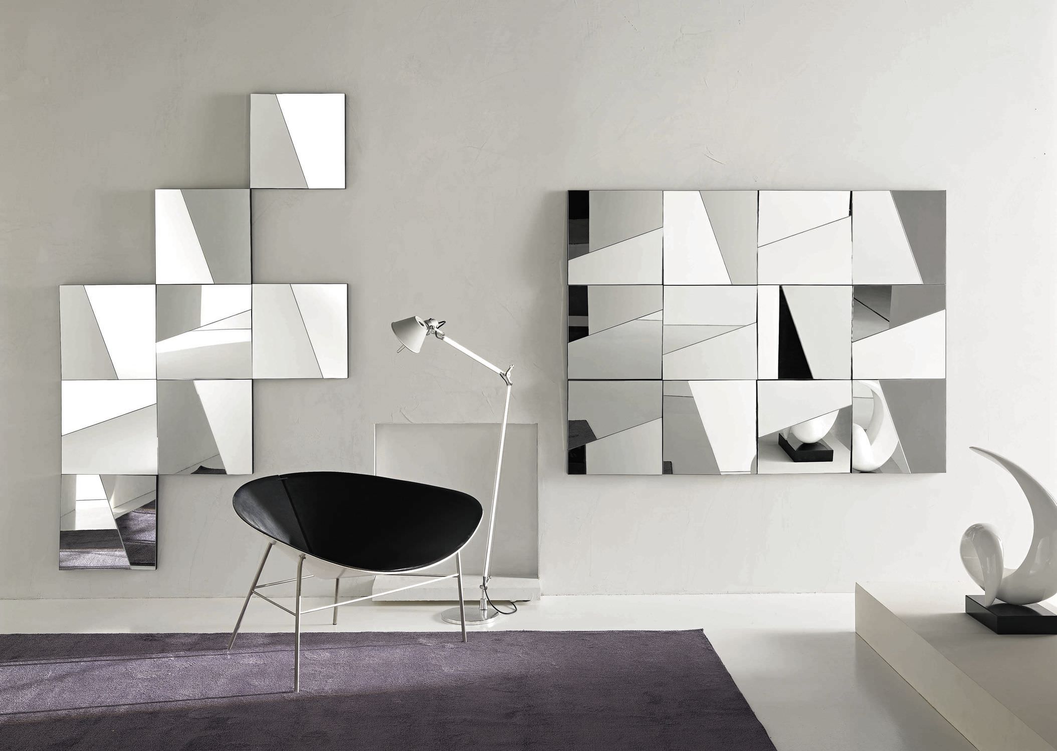 wall mounted mirror contemporary square stati danimo by giovanni tommaso garattoni