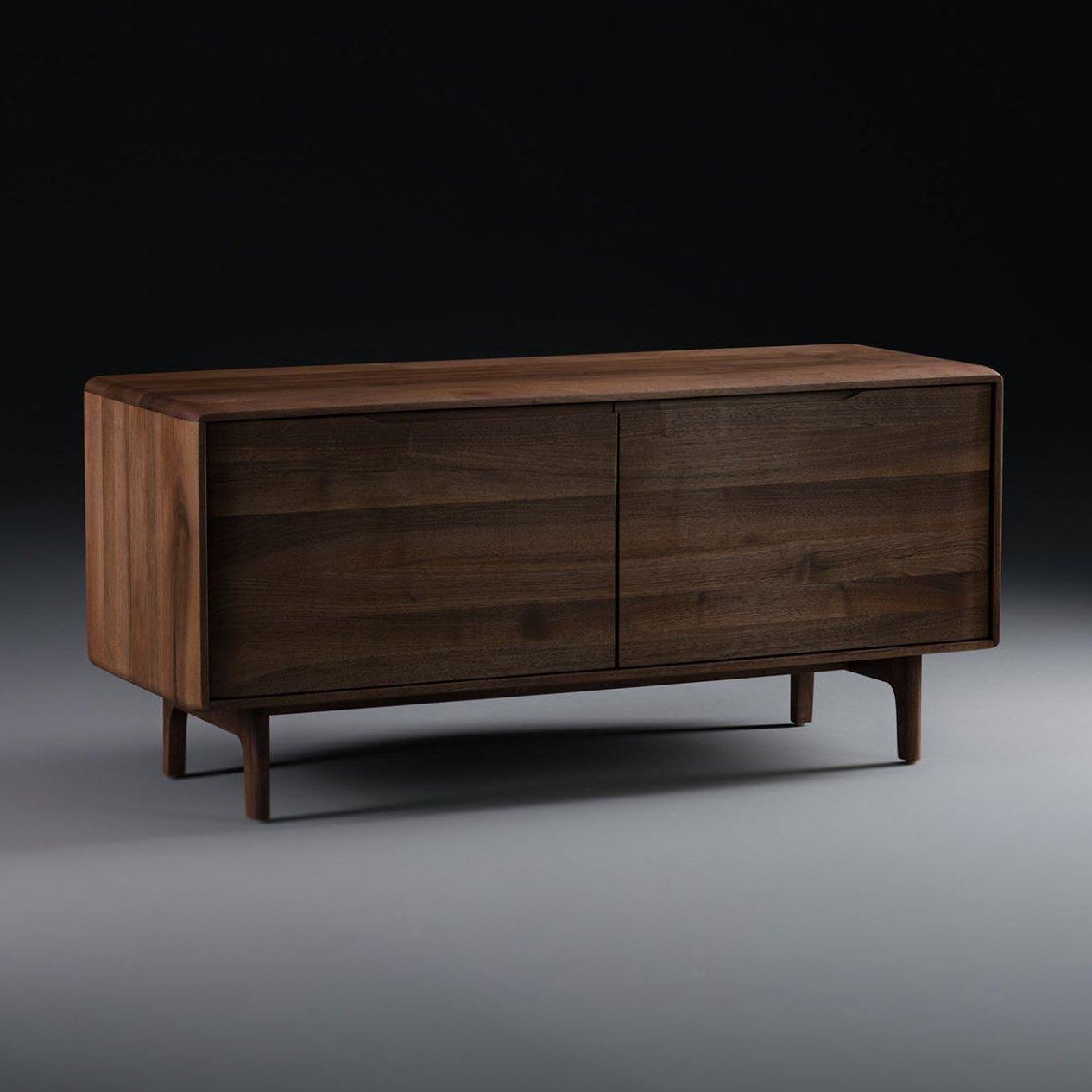 Contemporary Sideboard Invito Artisan Solid Wood Furniture Walnut