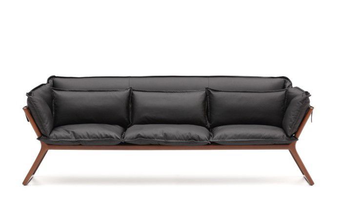 contemporary sofa / leather / solid wood / commercial - stay contemporary sofa / leather / solid wood / commercial - stay