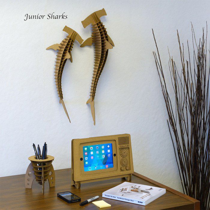 cardboard sculpture wall mounted