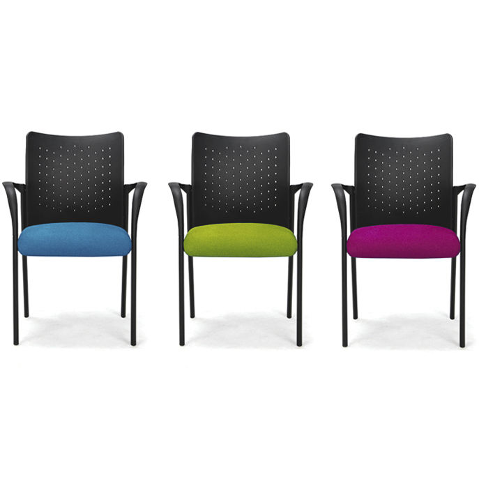 Contemporary Visitor Chair Upholstered With Armrests Stackable Contemporary Visitor Chair Upholstered With Armrests Stackable Milo