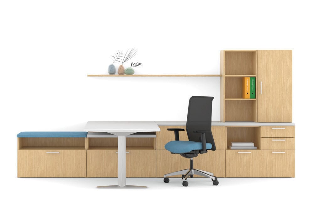 workstation desk / wooden / laminate / contemporary - priority workstation desk / wooden / laminate / contemporary - priority