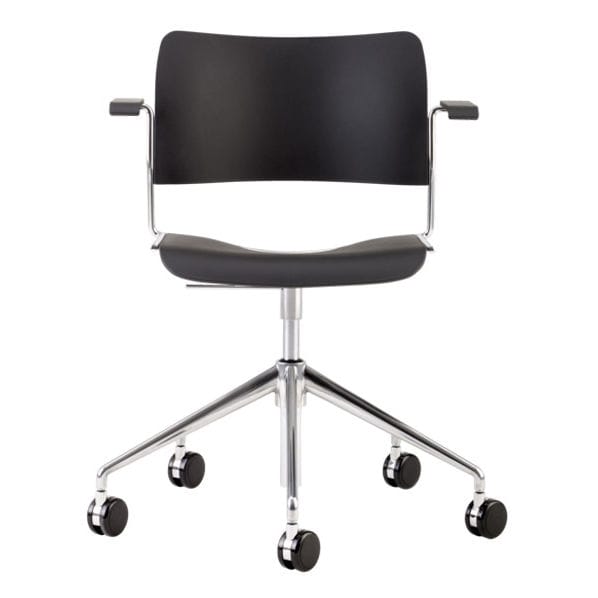 Contemporary Office Chair On Casters Star Base With Armrests Contemporary Office Chair On Casters Star Base With Armrests 40 4 By David Rowland