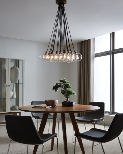 Contemporary Chandelier Borosilicate Glass Led Gambit Tech Contemporary Chandelier Borosilicate Glass Led Gambit