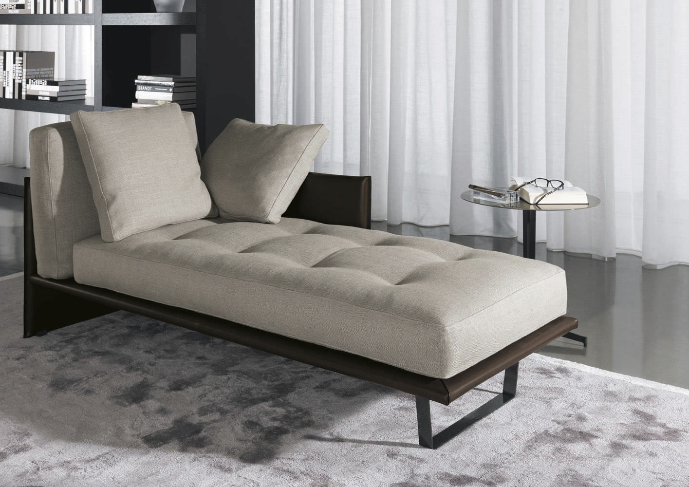 Contemporary leather daybed by Rodolfo Dordoni - LUGGAGE - Minotti