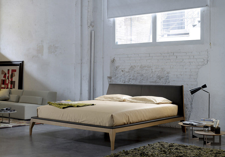 double-bed-contemporary-leather-textile-