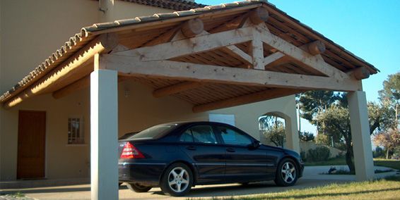 Solid wooden truss / for carports - GIPEN
