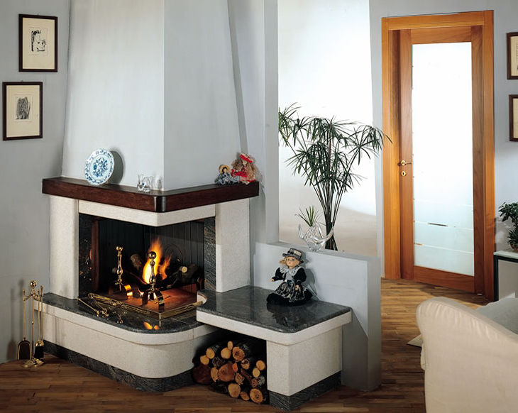 Corner Fireplace