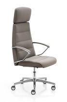 Contemporary executive chair / leather /...