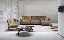 Modular sofa / contemporary / leather /...