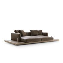 Contemporary sofa / leather / fabric / by...