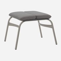 Contemporary footrest / fabric / leather...