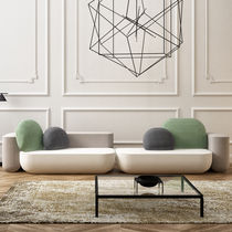 Modular upholstered bench / contemporary...