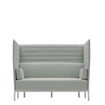 Contemporary sofa / fabric / high-back