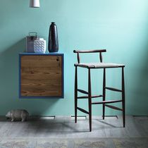 Contemporary bar chair / wooden